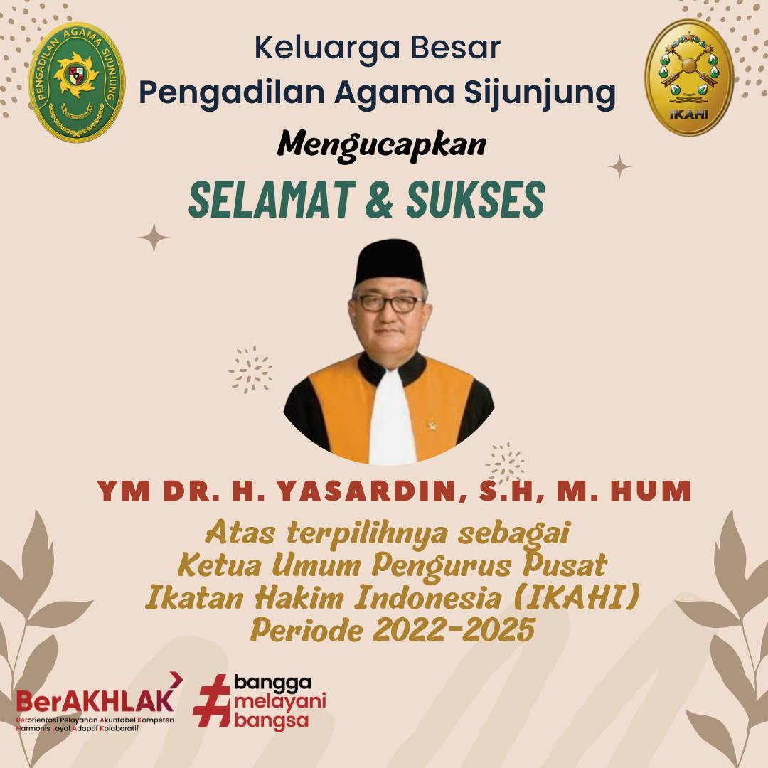 Selamat & Sukses “YM DR. H. YASARDIN, S.H, M.HUM”