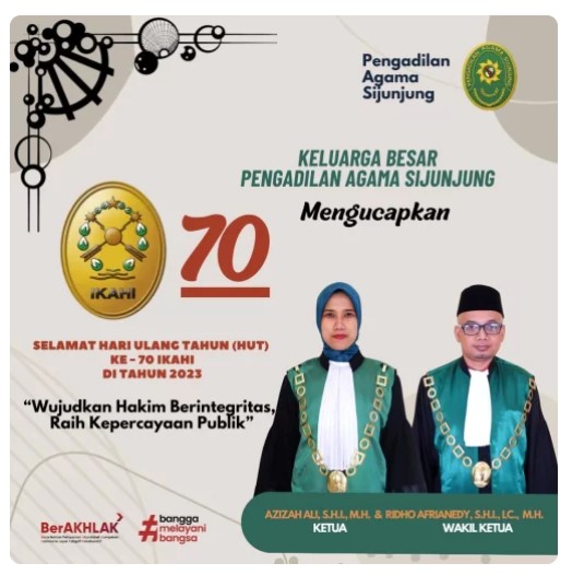 Selamat hari ulang tahun (HUT) KE-70 IKAHI di Tahun 2023